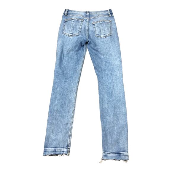 RAG & BONE Light Wash High Rise Ankle Skinny Distressed Carson Style Size 24 - Picture 3 of 6